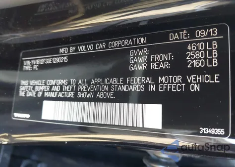 2014 Volvo S60 T5 z USA, uszkodzony, nr VIN YV1612FS0E1290215